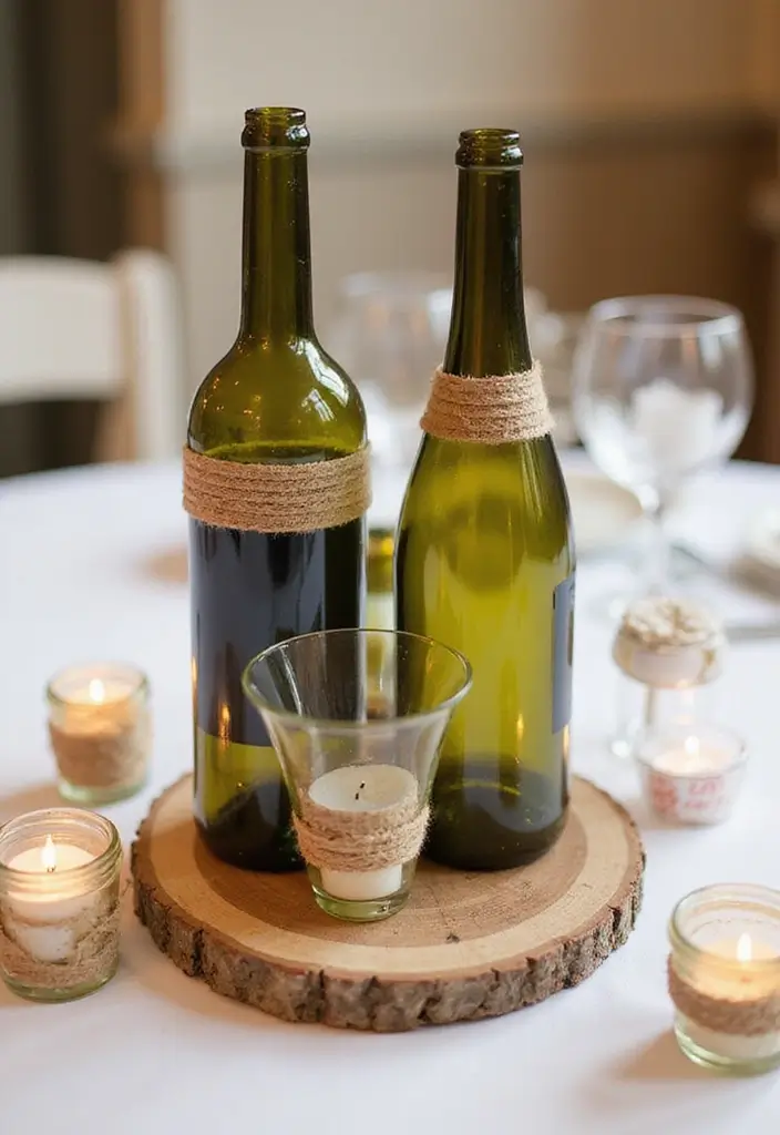 30 Simple Wedding Decorations That Look Incredibly Elegant 9 30 Simple Wedding Decorations That Look Incredibly Elegant - 9. Upcycled Wine Bottles