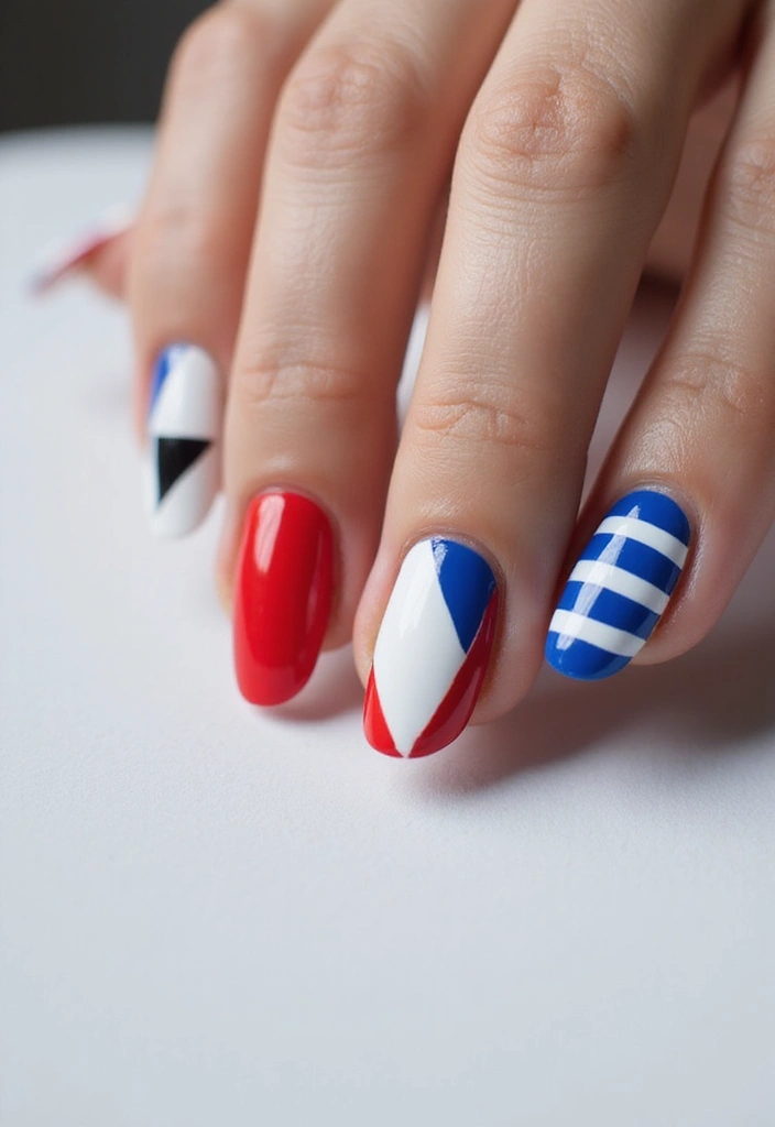 30 Stunning Wedding Nails Designs Every Bride Should Try 10 30 Stunning Wedding Nails Designs Every Bride Should Try - 10. Geometric Patterns