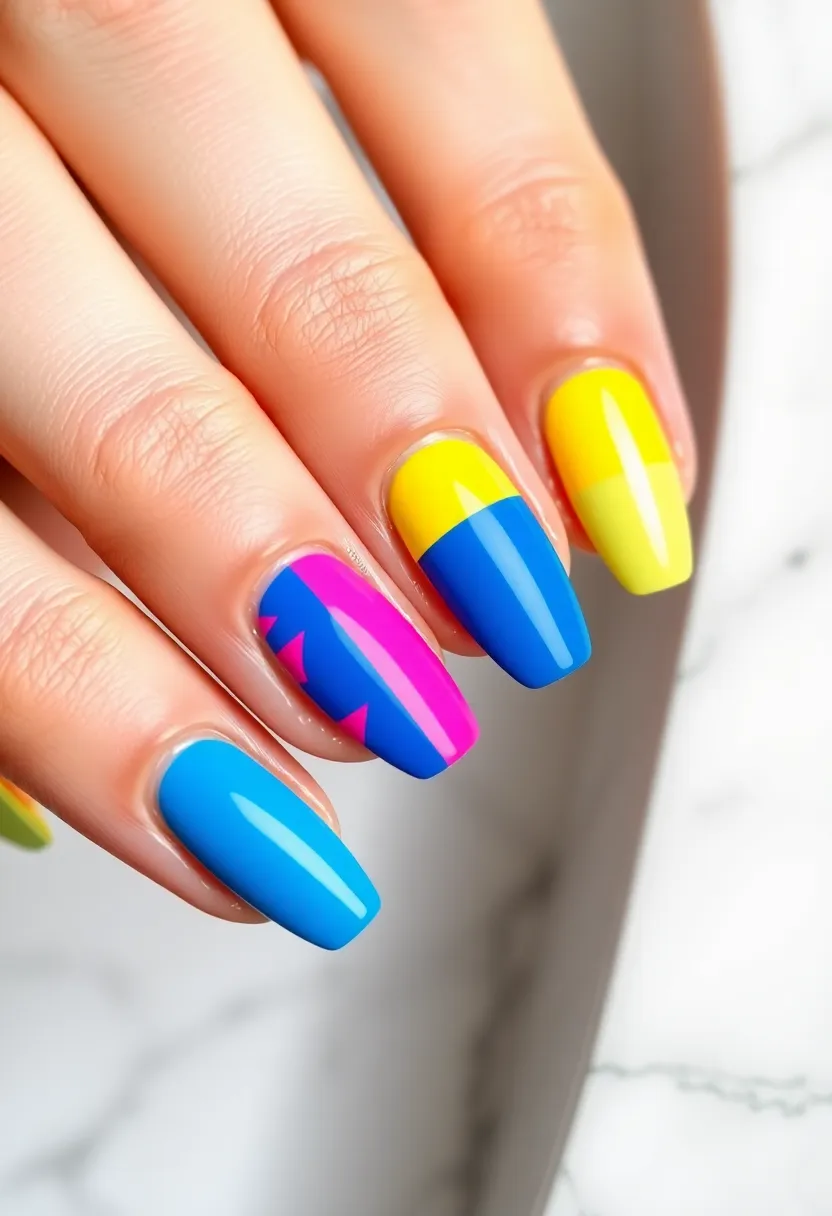 30 Stunning Wedding Nails Designs Every Bride Should Try 16 30 Stunning Wedding Nails Designs Every Bride Should Try - 16. Color-Blocking
