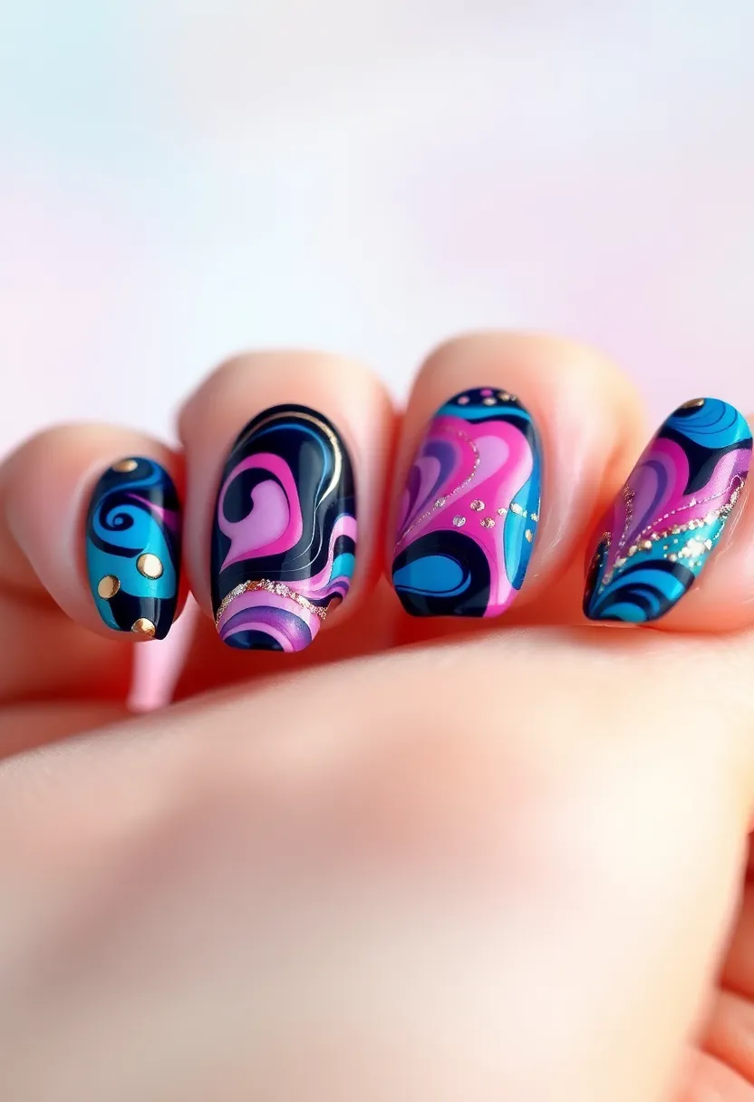 30 Stunning Wedding Nails Designs Every Bride Should Try 19 30 Stunning Wedding Nails Designs Every Bride Should Try - 19. Artistic Swirls
