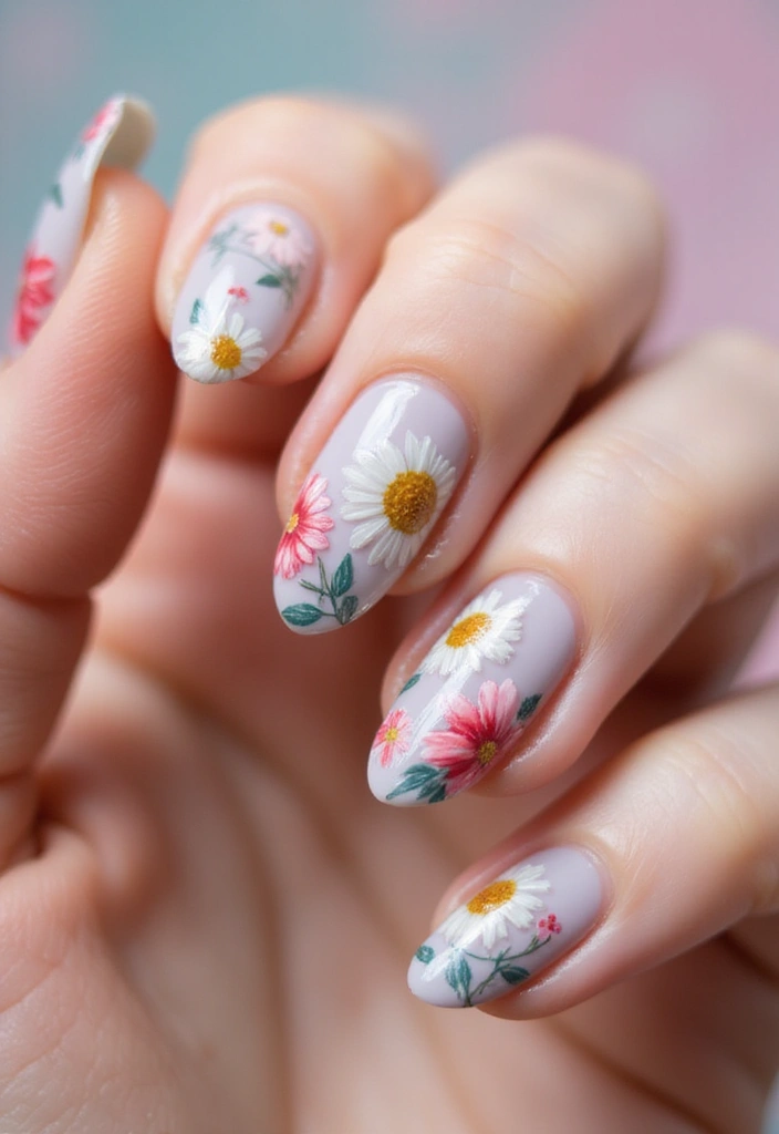 30 Stunning Wedding Nails Designs Every Bride Should Try 2 30 Stunning Wedding Nails Designs Every Bride Should Try - 2. Floral Accents