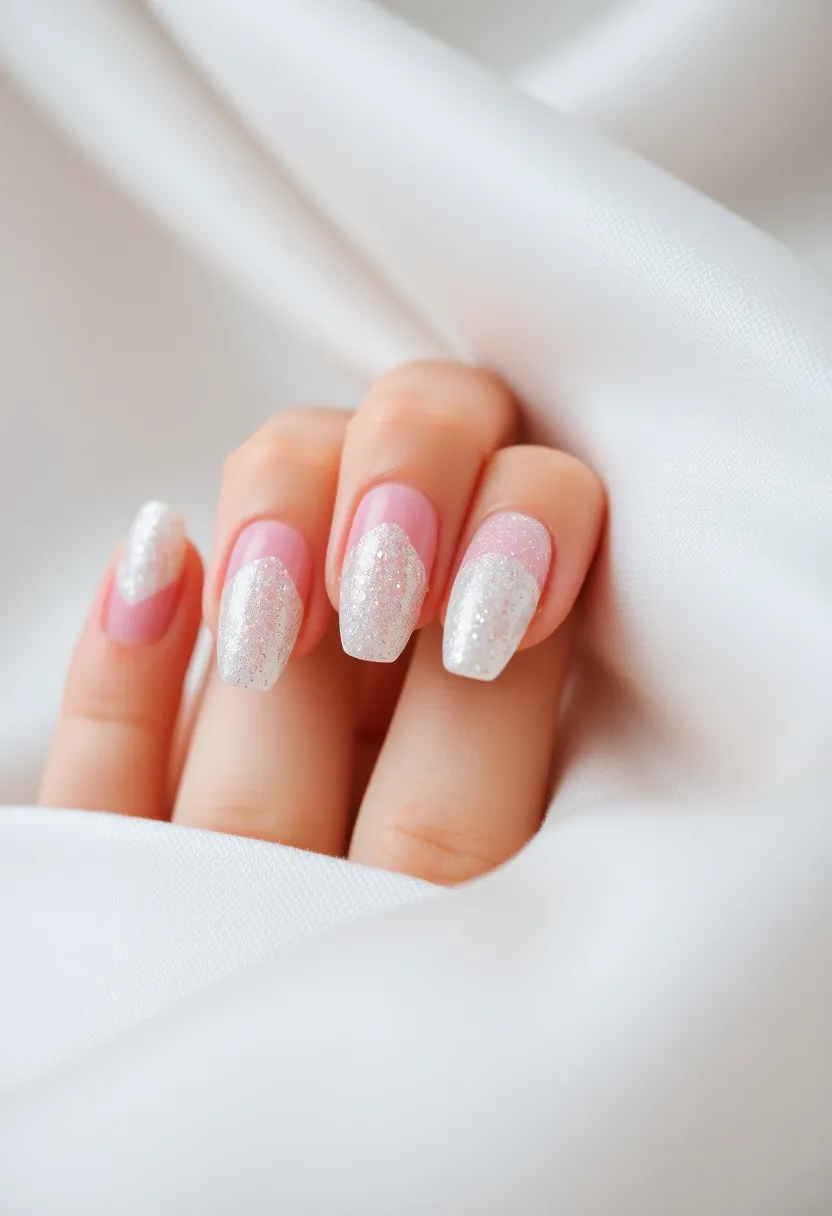 30 Stunning Wedding Nails Designs Every Bride Should Try 20 30 Stunning Wedding Nails Designs Every Bride Should Try - 20. Soft Glitter Fade