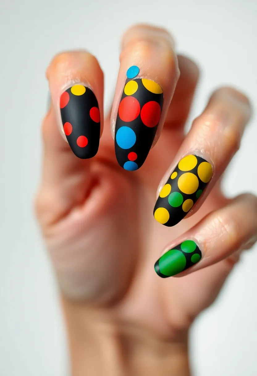 30 Stunning Wedding Nails Designs Every Bride Should Try 22 30 Stunning Wedding Nails Designs Every Bride Should Try - 22. Dramatic Dots