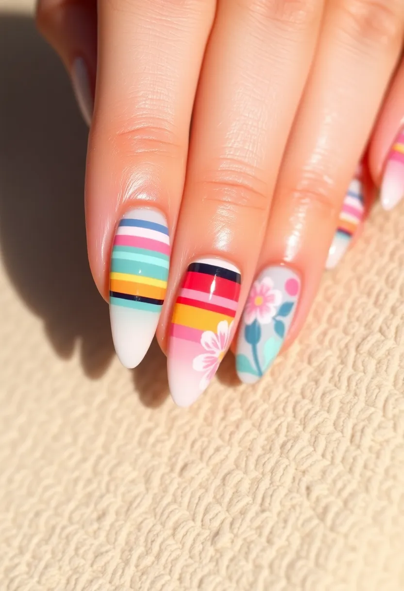 30 Stunning Wedding Nails Designs Every Bride Should Try 23 30 Stunning Wedding Nails Designs Every Bride Should Try - 23. Layered Patterns