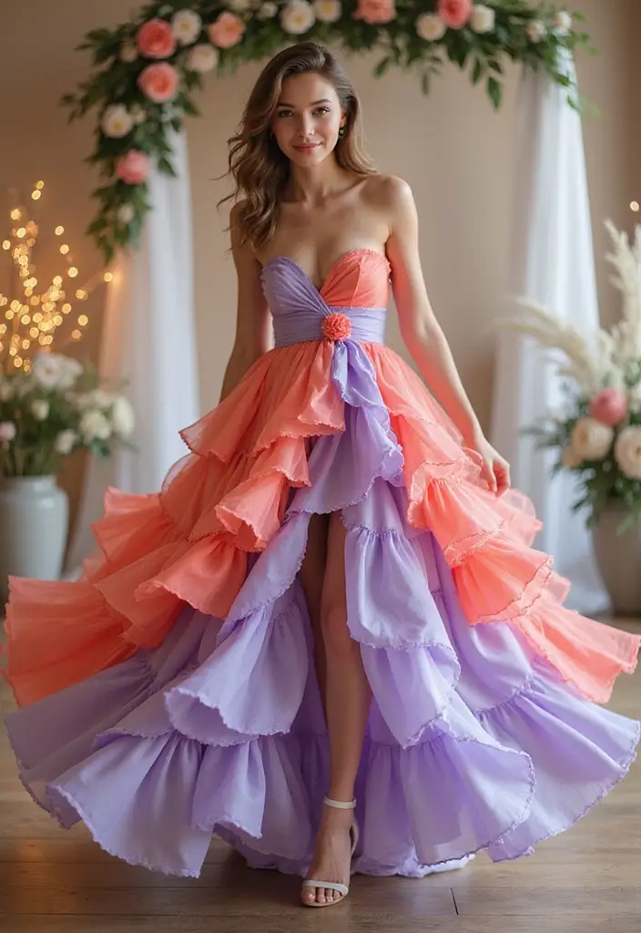 30 Stylish Indian Wedding Guest Outfits You’ll Want to Wear - 30. Playful Ruffled Dress