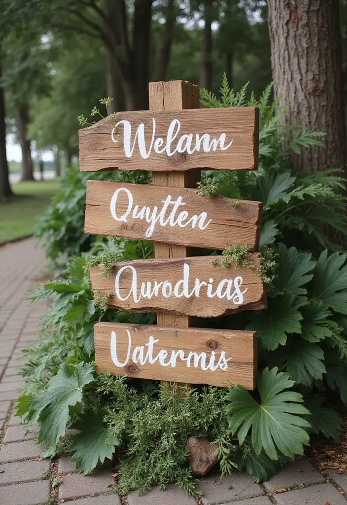 30 Unique Wedding Ideas That Make Your Celebration One-of-a-Kind - 19. Eco-Friendly Wedding Signage