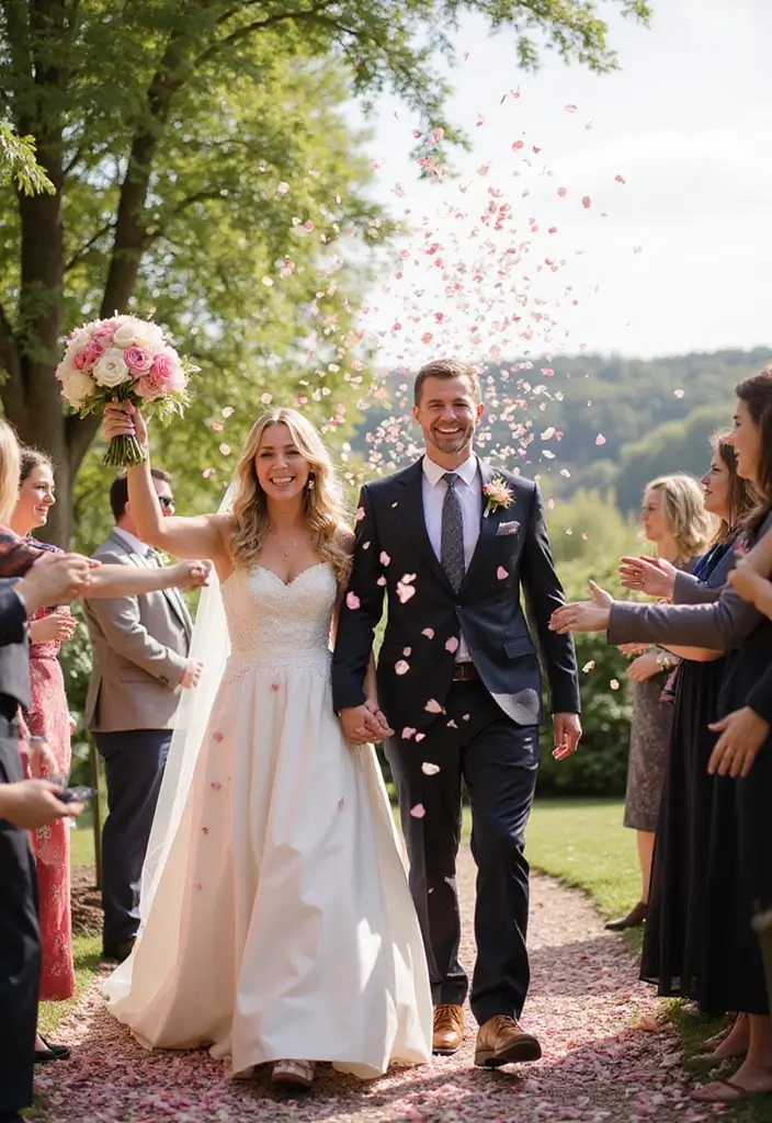 30 Unique Wedding Ideas That Make Your Celebration One-of-a-Kind - 20. Sustainable Petal Toss