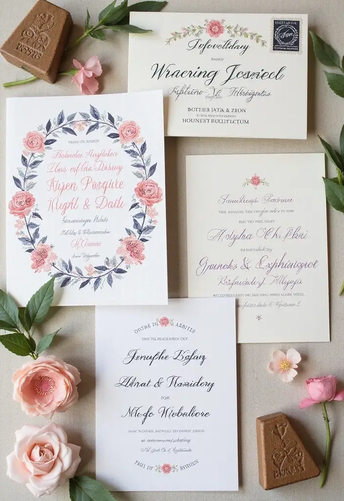 30 Wedding Invitation Ideas That Are Unique and Memorable 17 30 Unique and Memorable Eco-Friendly Wedding Invitation Ideas - 17. Custom Stamps for Invitations