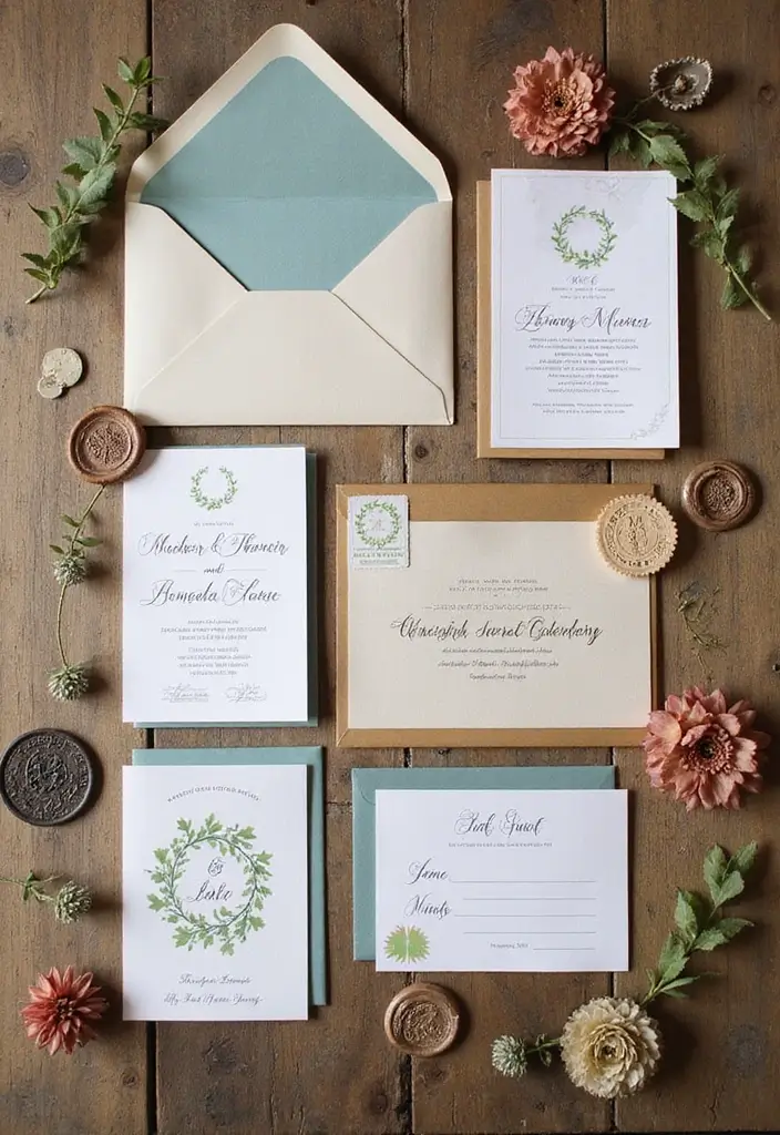 30 Wedding Invitation Ideas That Are Unique and Memorable 2 30 Unique and Memorable Eco-Friendly Wedding Invitation Ideas - 2. Recycled Material Invitations