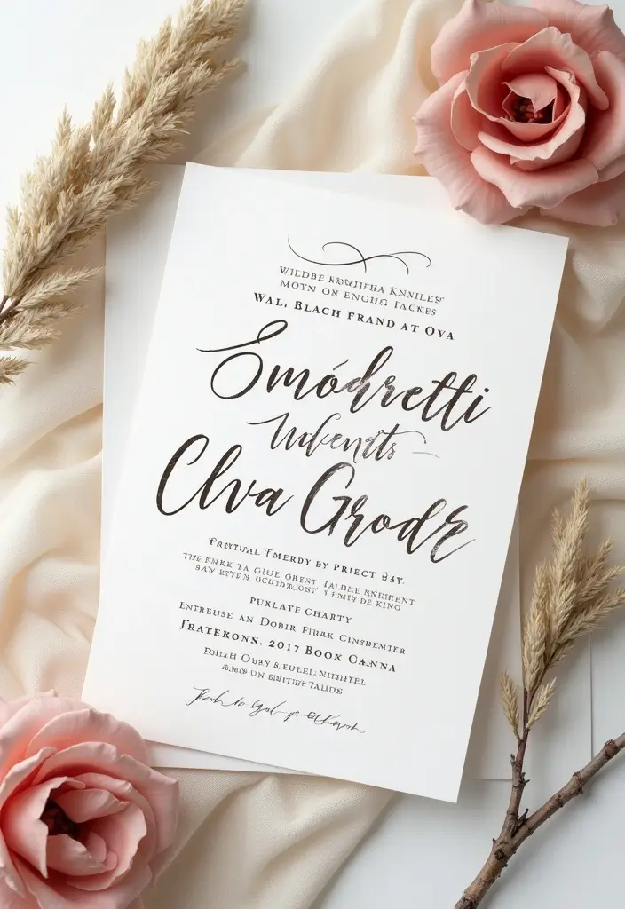 30 Wedding Invitation Ideas That Are Unique and Memorable 27 30 Unique and Memorable Eco-Friendly Wedding Invitation Ideas - 27. Calligraphy Invitations
