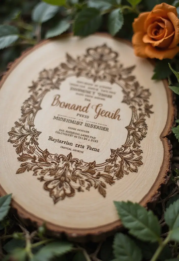 30 Wedding Invitation Ideas That Are Unique and Memorable 28 30 Unique and Memorable Eco-Friendly Wedding Invitation Ideas - 28. Engraved Invitations