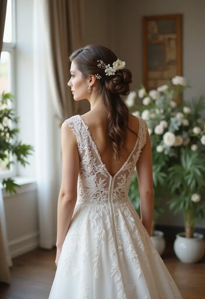 30 Updo Hairstyles for Weddings That Never Go Out of Style - 13. Elegant Braid and Bun