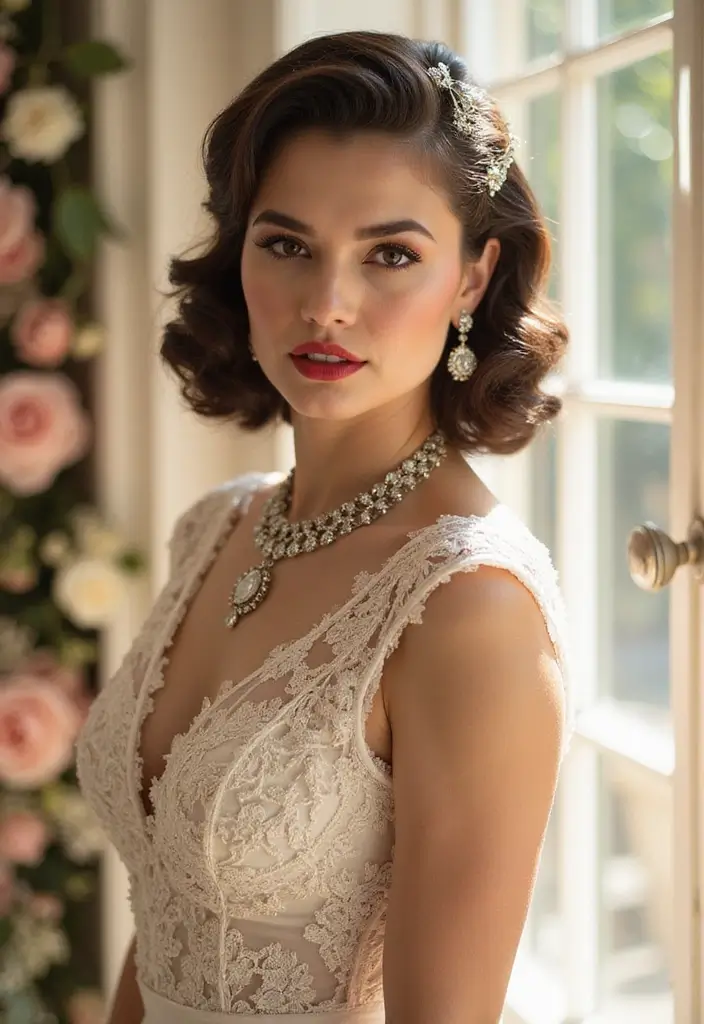 30 Updo Hairstyles for Weddings That Never Go Out of Style - 14. Vintage Bouffant