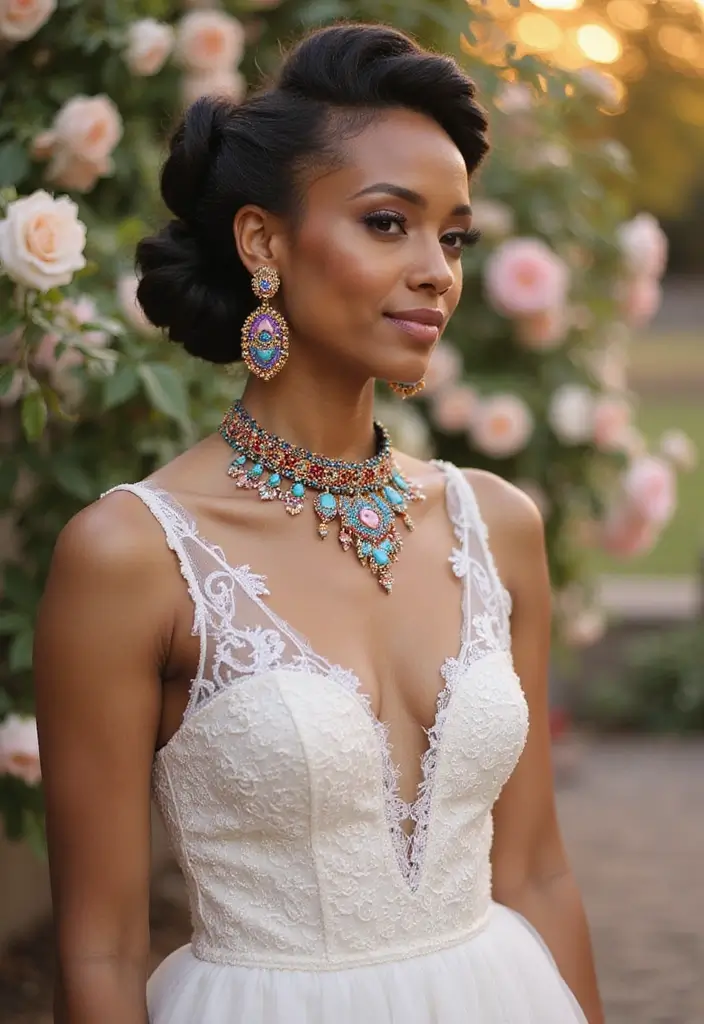 30 Updo Hairstyles for Weddings That Never Go Out of Style - 16. Vintage Bantu Knots