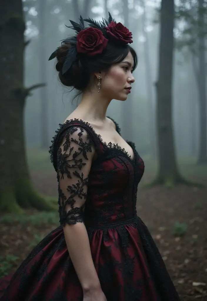 30 Updo Hairstyles for Weddings That Never Go Out of Style - 18. Gothic-Inspired Updo