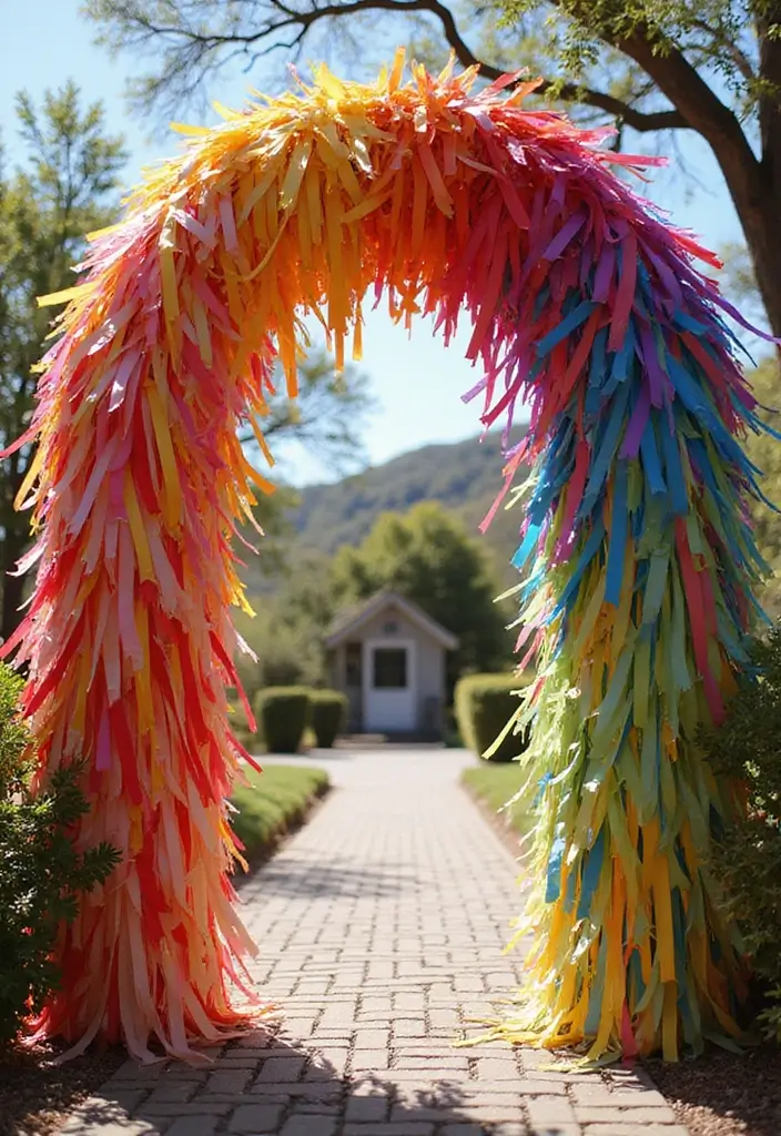 30 Wedding Arch Ideas That Set the Perfect Backdrop for Vows - 15. Layered Ribbon Arch