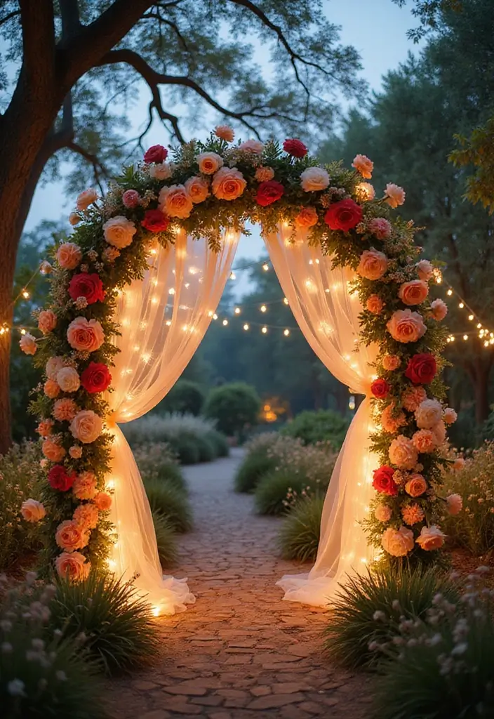 30 Wedding Arch Ideas That Set the Perfect Backdrop for Vows - 16. Whimsical Fairy Tale Arch