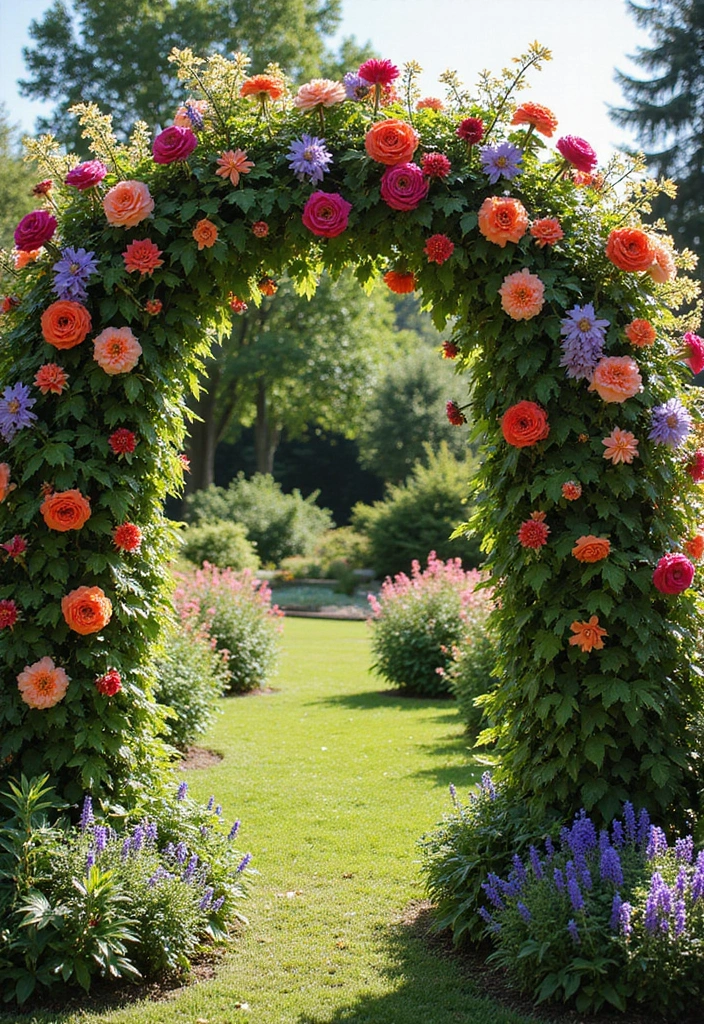30 Wedding Arch Ideas That Set the Perfect Backdrop for Vows - 2. Floral-Heavy Garden Arch