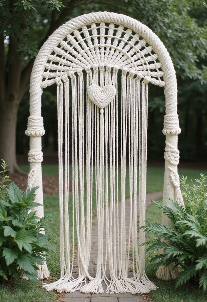30 Wedding Arch Ideas That Set the Perfect Backdrop for Vows - 3. Minimalist Macramé Arch