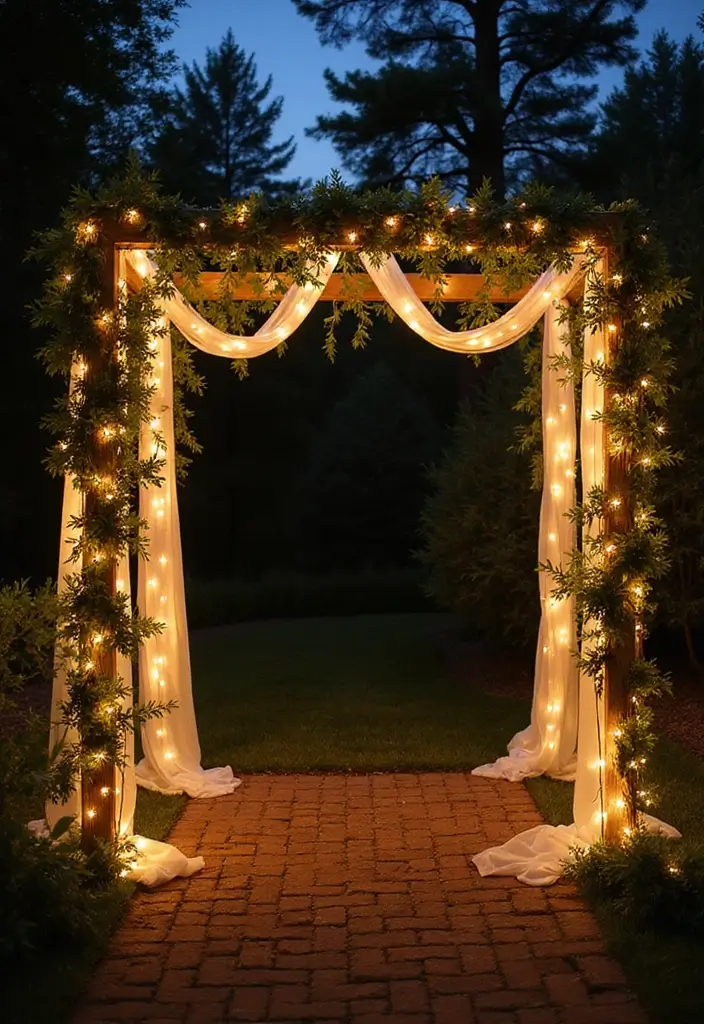 30 Wedding Arch Ideas That Set the Perfect Backdrop for Vows - 4. Arch of Twinkling Lights