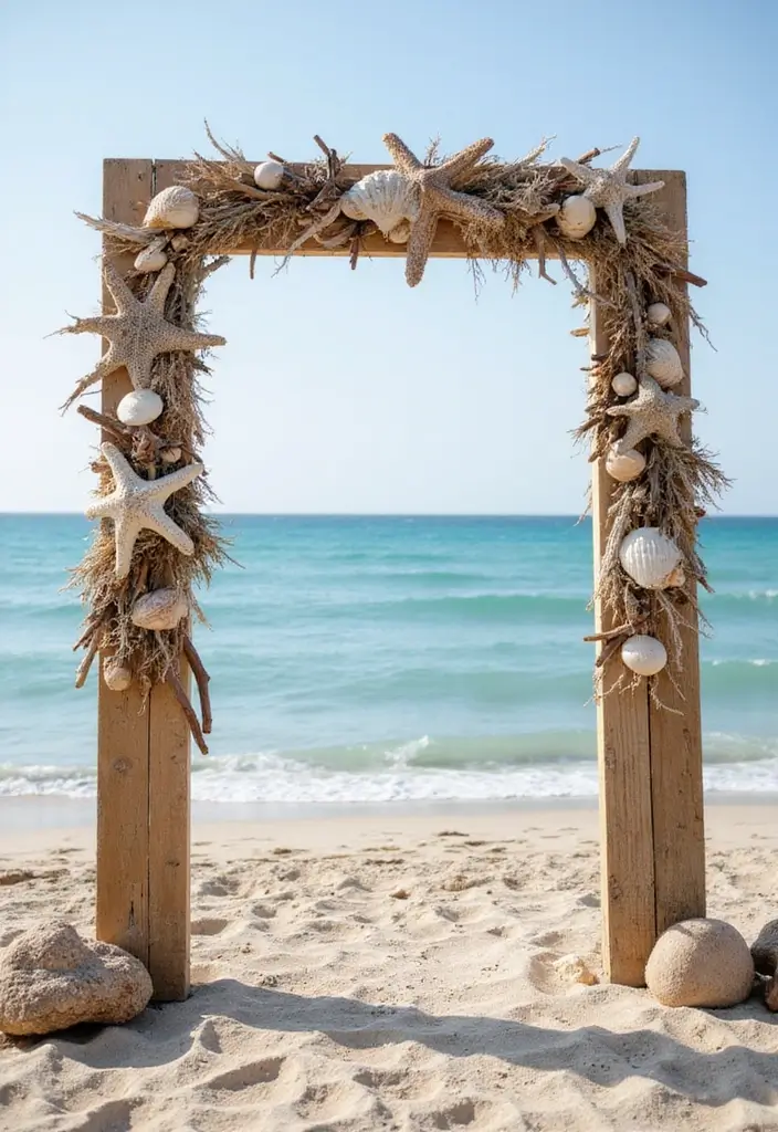 30 Wedding Arch Ideas That Set the Perfect Backdrop for Vows - 5. Beachy Pallet Arch