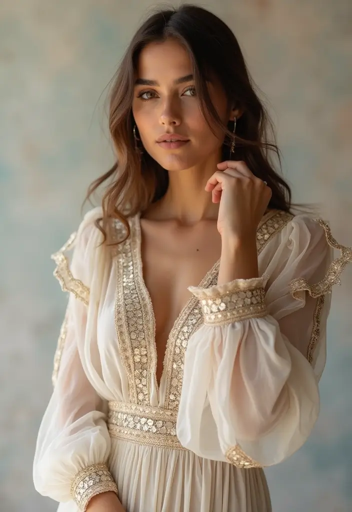 30 Wedding Blouse Designs That Elevate Every Bridal Saree 29 30 Wedding Blouse Designs That Elevate Every Bridal Saree - 29. Metallic Thread Work Blouse