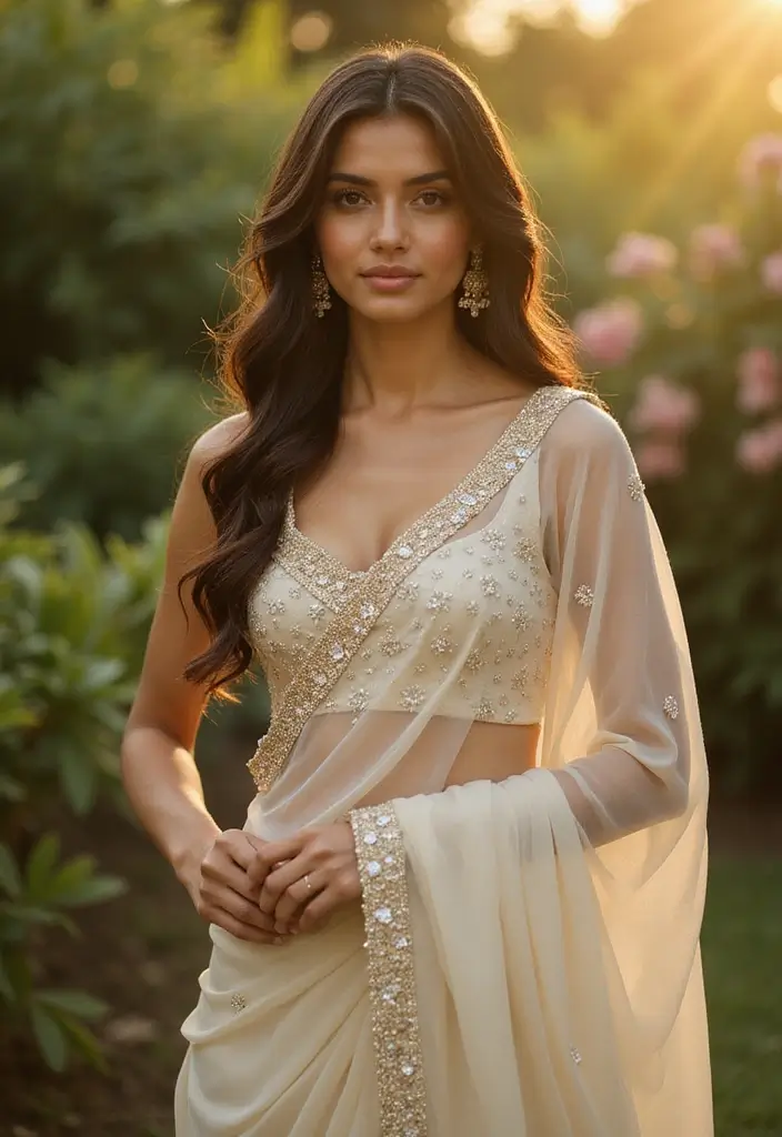 30 Wedding Blouse Designs That Elevate Every Bridal Saree 6 30 Wedding Blouse Designs That Elevate Every Bridal Saree - 6. Sleeveless Sensation