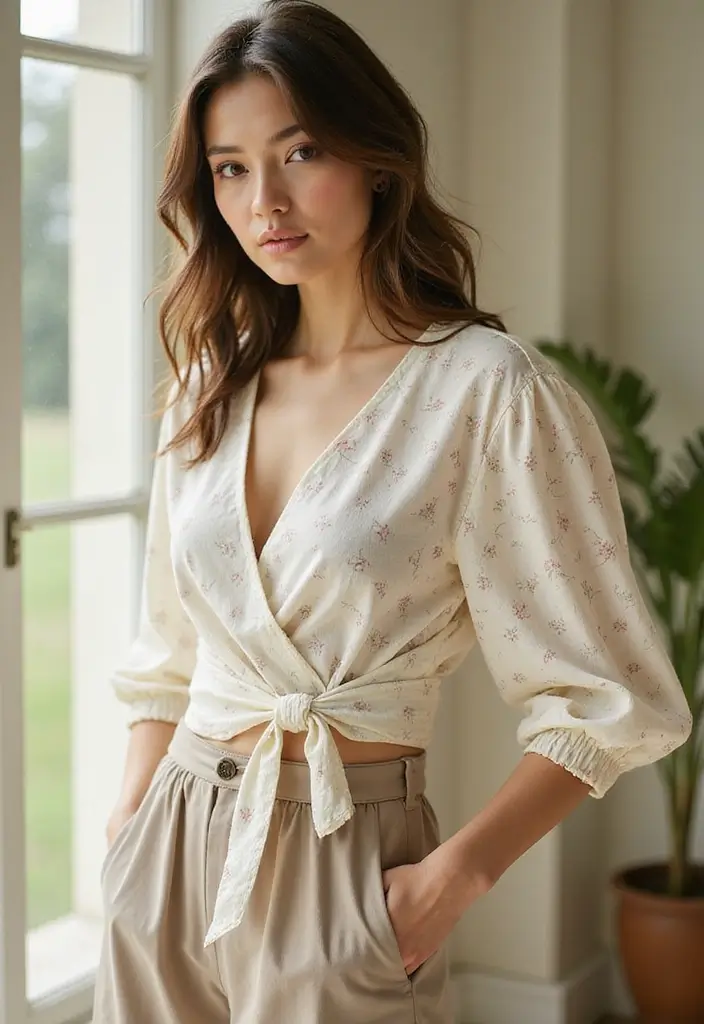 30 Wedding Blouse Designs That Elevate Every Bridal Saree 9 30 Wedding Blouse Designs That Elevate Every Bridal Saree - 9. Trendy Wrap Blouse