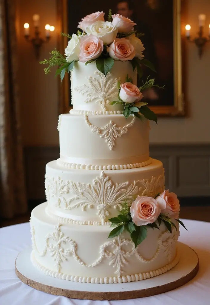 30 Wedding Cake Ideas That Are Almost Too Pretty to Eat 12 30 Wedding Cake Ideas That Are Almost Too Pretty to Eat - 12. Classic Tiered Cake