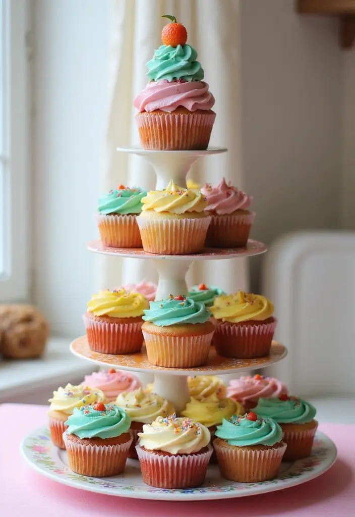30 Wedding Cake Ideas That Are Almost Too Pretty to Eat 13 30 Wedding Cake Ideas That Are Almost Too Pretty to Eat - 13. Cupcake Tower