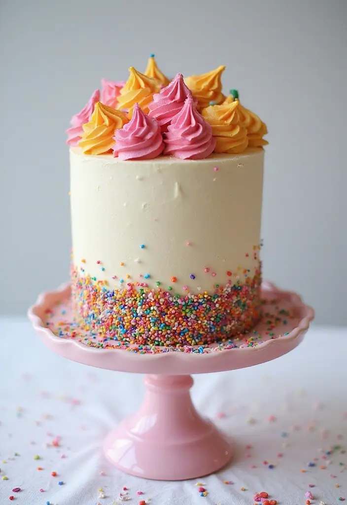 30 Wedding Cake Ideas That Are Almost Too Pretty to Eat 19 30 Wedding Cake Ideas That Are Almost Too Pretty to Eat - 19. Funfetti Cake