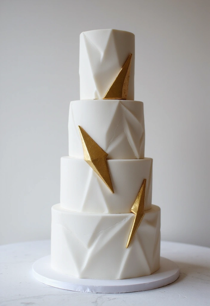 30 Wedding Cake Ideas That Are Almost Too Pretty to Eat 2 30 Wedding Cake Ideas That Are Almost Too Pretty to Eat - 2. Geometric Stacked Cake