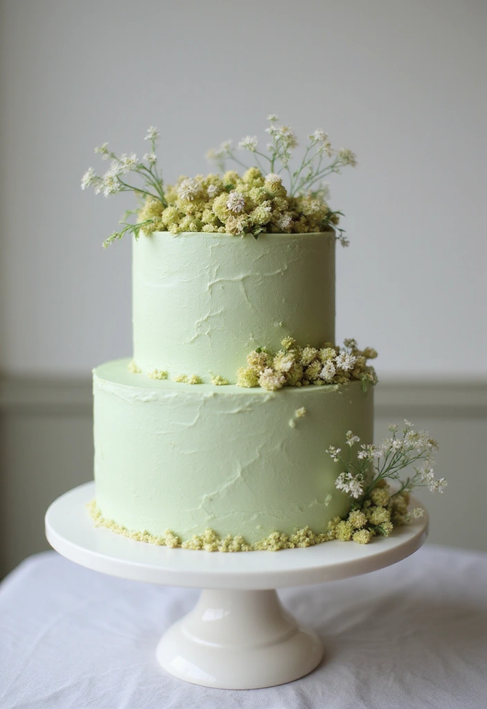 30 Wedding Cake Ideas That Are Almost Too Pretty to Eat 23 30 Wedding Cake Ideas That Are Almost Too Pretty to Eat - 23. Pistachio Cake
