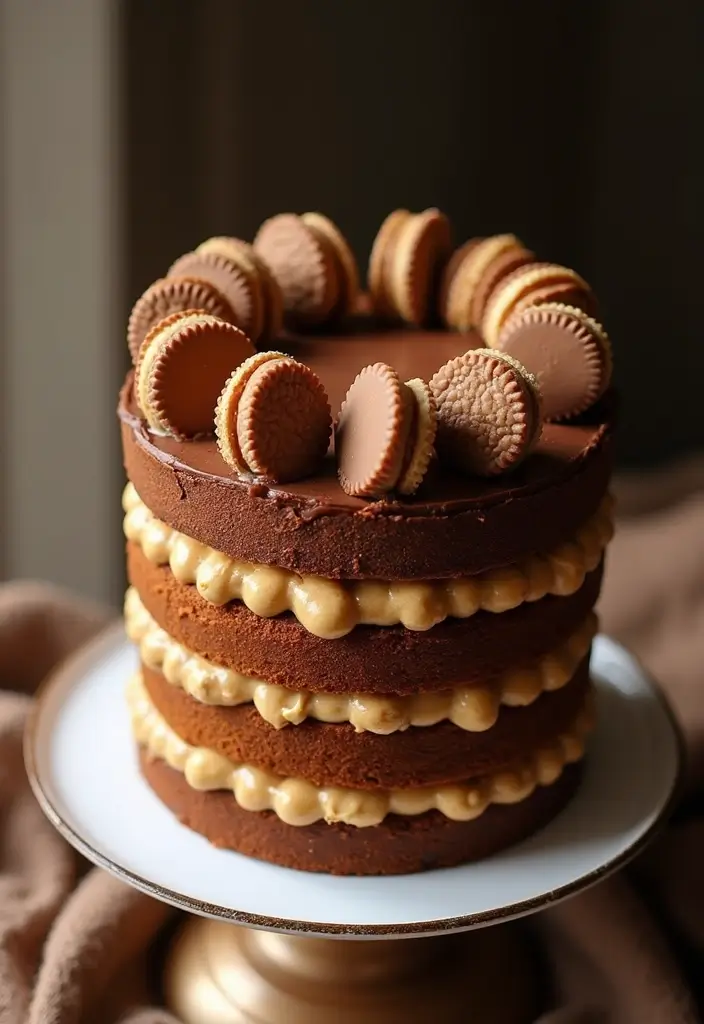 30 Wedding Cake Ideas That Are Almost Too Pretty to Eat 26 30 Wedding Cake Ideas That Are Almost Too Pretty to Eat - 26. Peanut Butter Cake