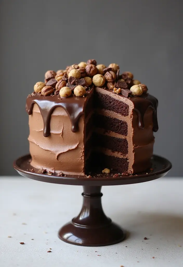 30 Wedding Cake Ideas That Are Almost Too Pretty to Eat 27 30 Wedding Cake Ideas That Are Almost Too Pretty to Eat - 27. Nutella Cake