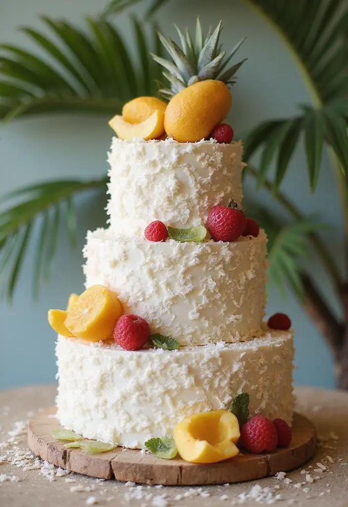 30 Wedding Cake Ideas That Are Almost Too Pretty to Eat 28 30 Wedding Cake Ideas That Are Almost Too Pretty to Eat - 28. Coconut Cake