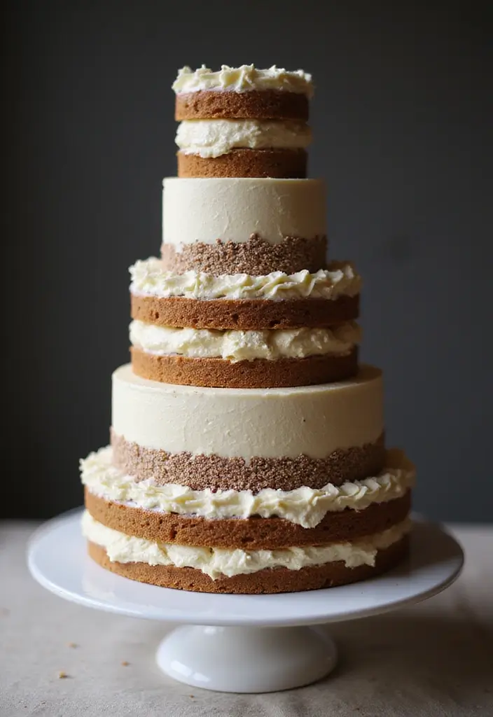 30 Wedding Cake Ideas That Are Almost Too Pretty to Eat 29 30 Wedding Cake Ideas That Are Almost Too Pretty to Eat - 29. Tiramisu Cake