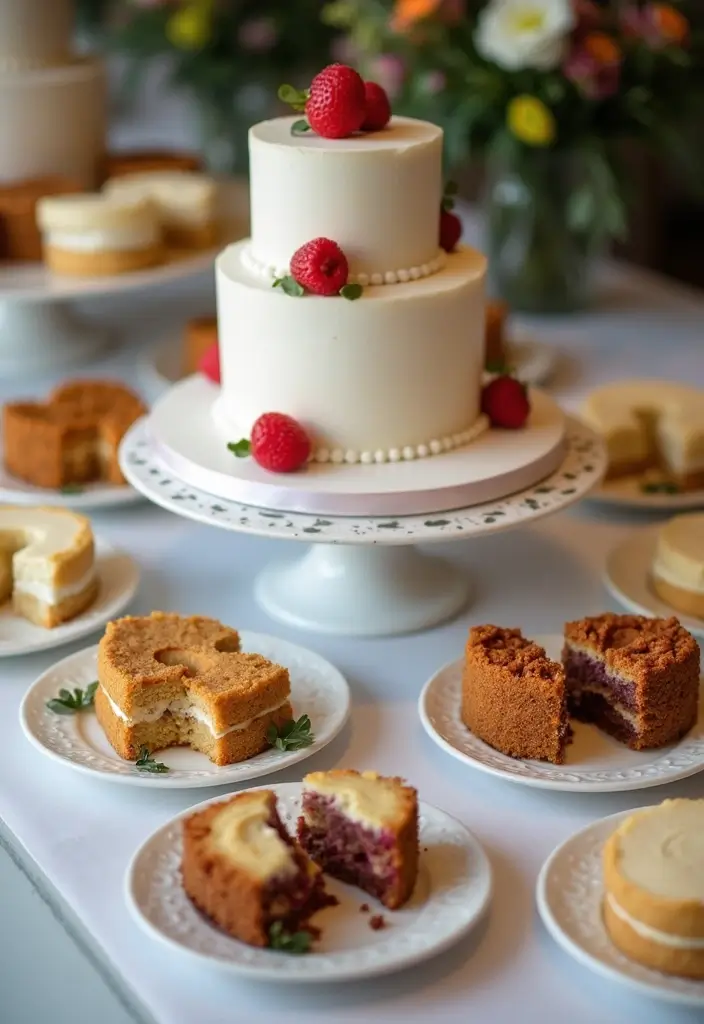 30 Wedding Cake Table Decorations That Make a Statement 20 30 Wedding Cake Table Decorations That Make a Statement - 20. Unique Cake Flavors
