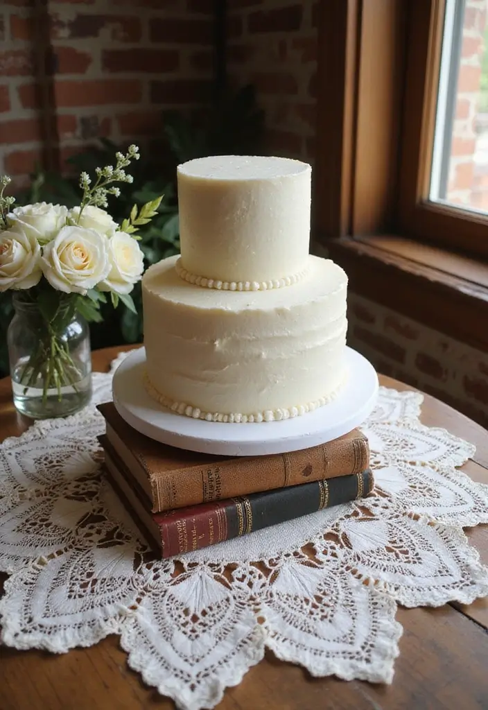 30 Wedding Cake Table Decorations That Make a Statement 21 30 Wedding Cake Table Decorations That Make a Statement - 21. Antique Accents