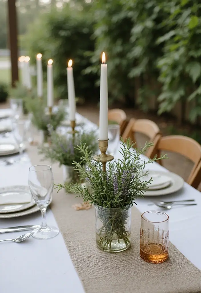 30 Wedding Decor Ideas to Wow Your Guests Instantly - 10. Fresh Herb Decor