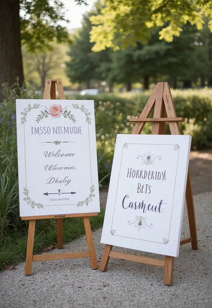 30 Wedding Decor Ideas to Wow Your Guests Instantly - 15. Reusable Banners and Signage