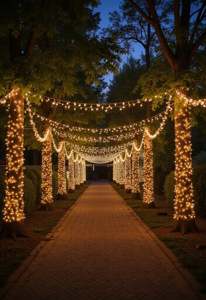 30 Wedding Decor Ideas to Wow Your Guests Instantly - 19. Twinkling String Lights