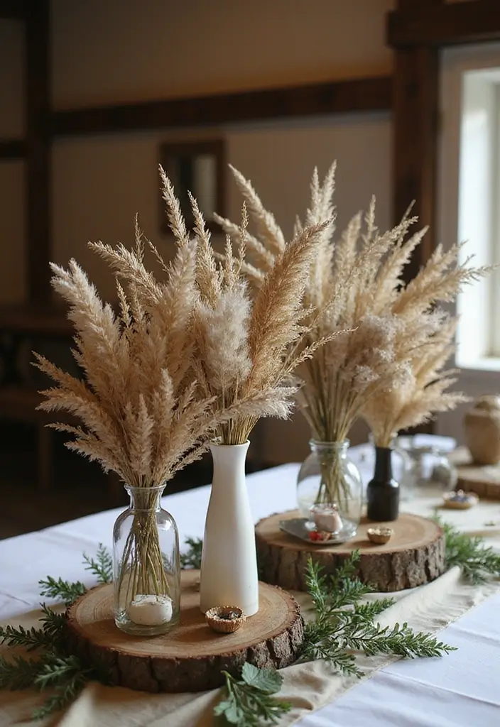 30 Wedding Decor Ideas to Wow Your Guests Instantly - 3. Dried Floral Arrangements