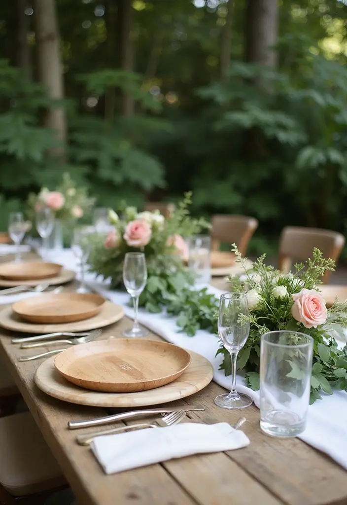 30 Wedding Decor Ideas to Wow Your Guests Instantly - 4. Eco-Friendly Tableware