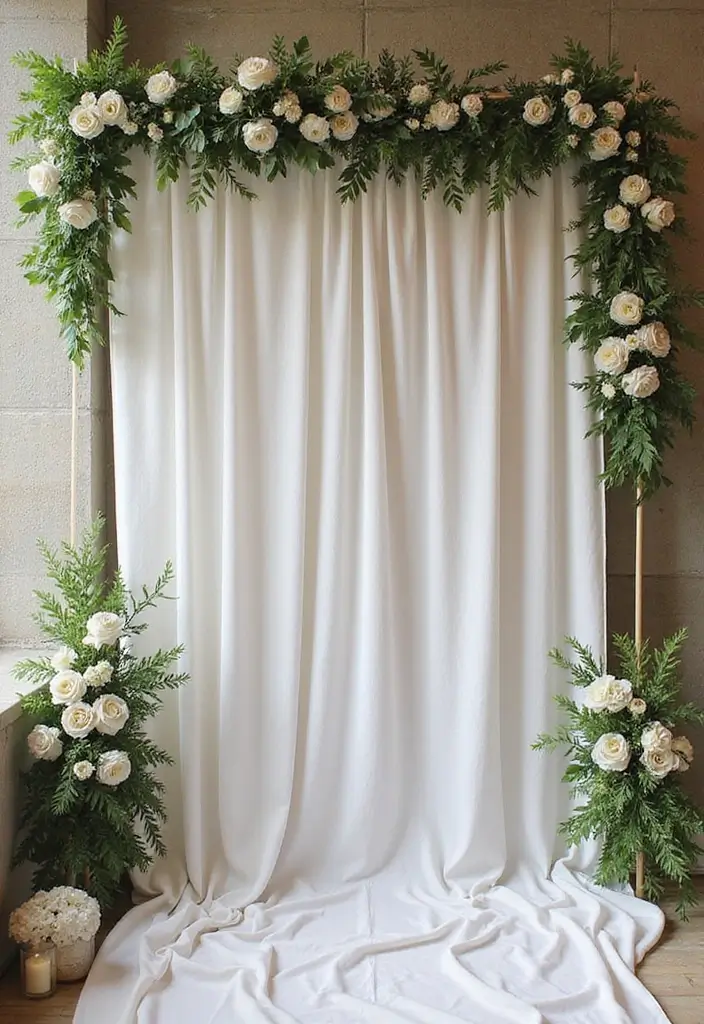 30 Wedding Decor Ideas to Wow Your Guests Instantly - 6. Fabric Backdrops