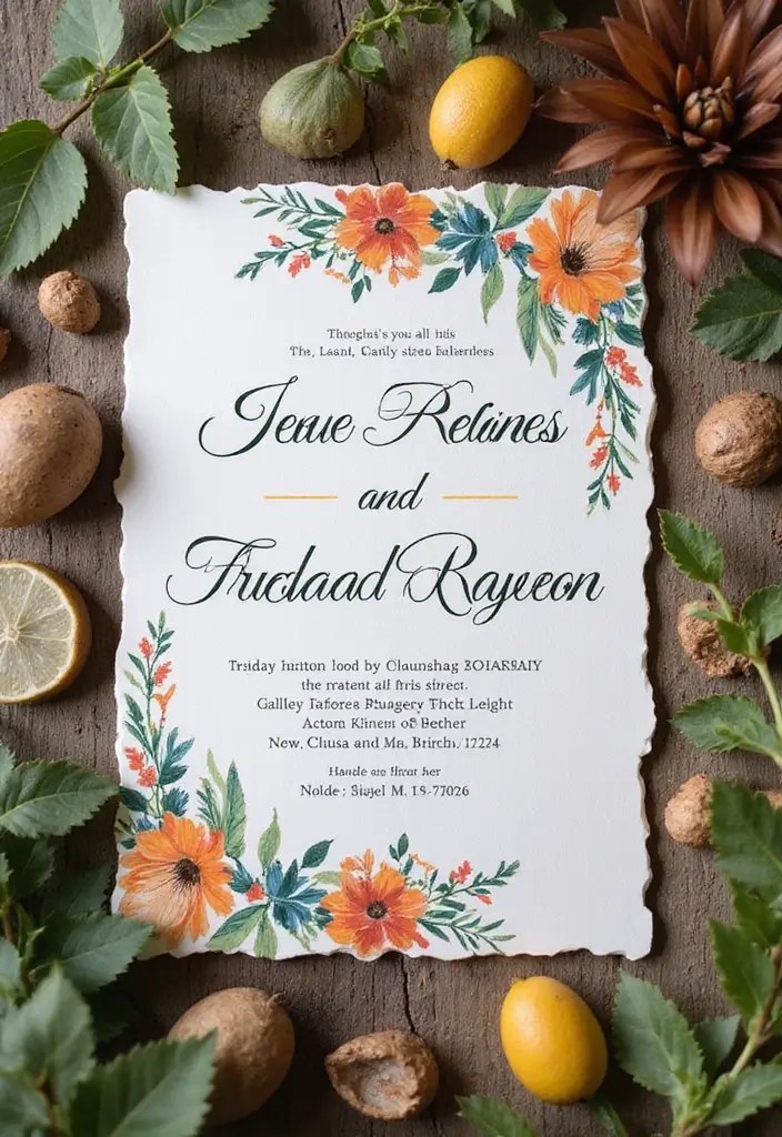 30 Wedding Decor Ideas to Wow Your Guests Instantly - 8. Recycled Paper Invitations
