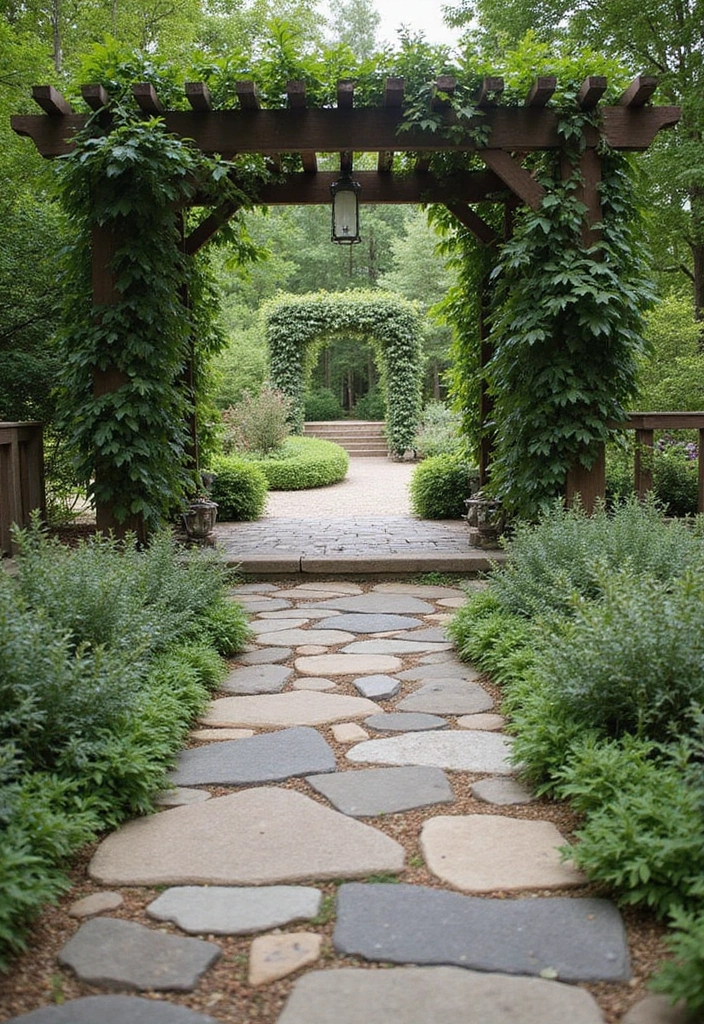 30 Wedding Entrance Decorations That Create a Grand First Impression 11 30 Wedding Entrance Decorations That Create a Grand First Impression - 10. Natural Stone Pathway