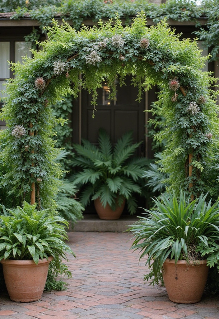 30 Wedding Entrance Decorations That Create a Grand First Impression 13 30 Wedding Entrance Decorations That Create a Grand First Impression - 12. Live Plant Displays