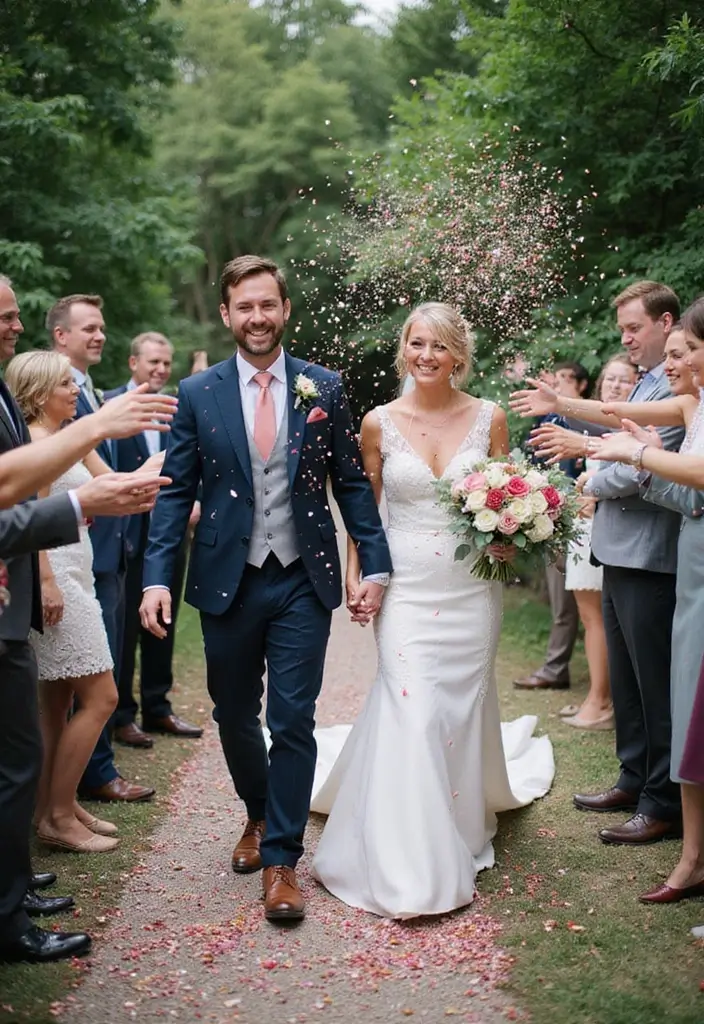 30 Wedding Entrance Decorations That Create a Grand First Impression 15 30 Wedding Entrance Decorations That Create a Grand First Impression - 14. Biodegradable Confetti