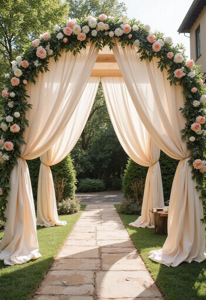 30 Wedding Entrance Decorations That Create a Grand First Impression 19 30 Wedding Entrance Decorations That Create a Grand First Impression - 18. Whimsical Canopy